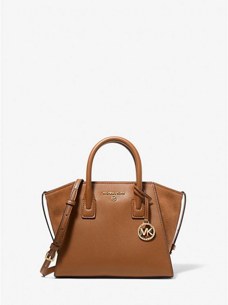 satchel τσαντεσ γυναικεια Michael Kors Avril Small δερματινα καφε | 715642-CVO