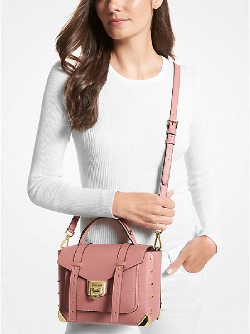 satchel τσαντεσ γυναικεια Michael Kors Manhattan Medium δερματινα ροζ | 853710-IGR