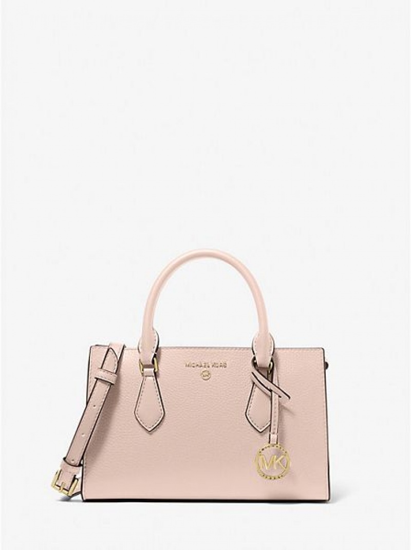 satchel τσαντεσ γυναικεια Michael Kors Valerie Small Pebbled δερματινα ροζ | 672534-TID